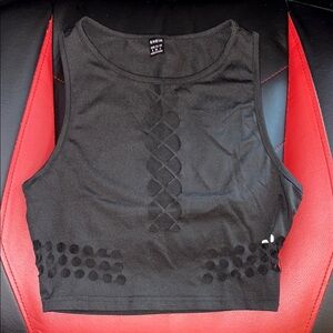 Black Sleeveless Crop Top